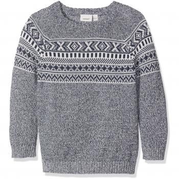 NAME IT Nitetmalthe Ls Knit M Mini, Suéter para Niños, Azul