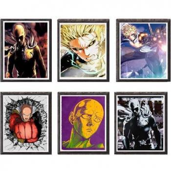 Manga Anime Art Prints Genos Punch Saitama - Lienzo original de 20 x 25 cm, sin marco, juego de 6 piezas
