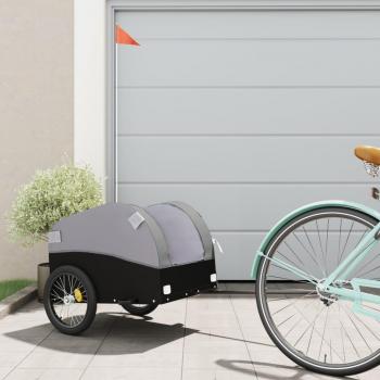 Remolque para bicicleta de hierro negro y gris 30 kg