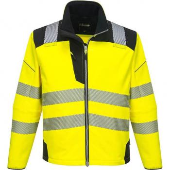 Chaqueta Softshell de Alta Visibilidad Portwest T402, Amarillo/Negro, XS