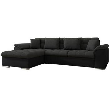 Sofá rinconero Comfivo 107, gris, con función de descanso y caja de ropa de cama, 280x160x76cm