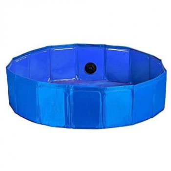 Piscina Desmontable para Mascotas Azul de Poliéster y Plástico (120 x 30 x 120 cm)