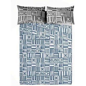 Munich Juego de sábanas Nara Celeste Cama 150 cm