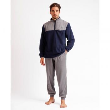Pijama Calentito Micropolar Manga Larga Sport marin