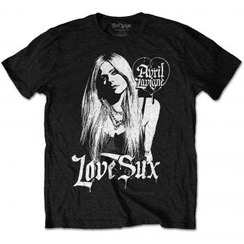 Avril Lavigne Official Love Sux Black T-Shirt with Back Print - Medium
