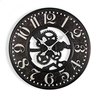 Reloj de Pared Decorativo Versa Cambrai para Cocina, Salón, Comedor o Habitación, Medidas 59 x 2 x 59 cm, Material Metal, Color Gris