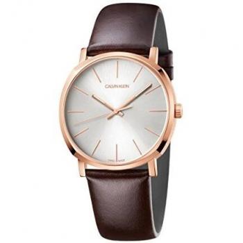 Calvin Klein Mens Analogue Quartz Watch with Leather Strap K8Q316G6