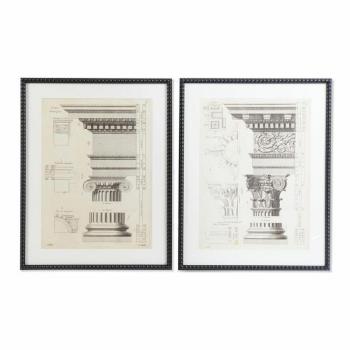 Cuadro Neoclásico DKD Home Decor 60 x 3 x 76 cm (2 Unidades)