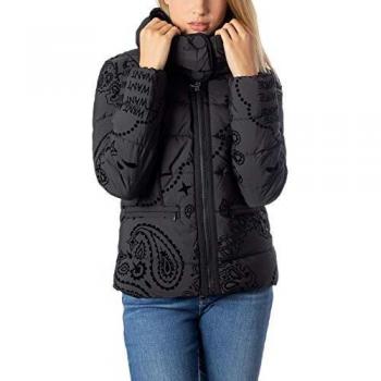 DESIGUAL Sunna Abrigos Mujeres Negro - EU 36 - Plumas