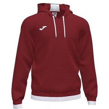 Sudadera con capucha Joma Confort II hombre, color burdeos y blanco, talla 3XL
