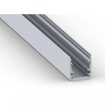 Perfil de Aluminio Slimline 15FL para Tiras LED de Alta Eficiencia - Calidad Premium - Gris Plata - 2 m