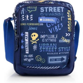 Bandolera infantil Gabol SKULL azul y resistente al agua