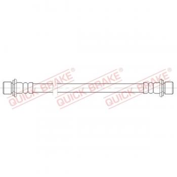 Tubo de freno QUICK BRAKE QB25.075 - Latiguillo de freno, longitud 25.075 cm, material resistente a la corrosión, compatible con varios modelos de vehículos, fácil instalación y alta durabilidad