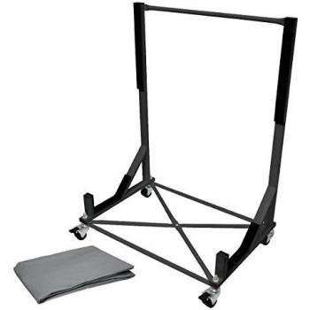 Soporte de Hardtop ECD Alemania - 4 Ruedas Bloqueables - Estable y Seguro - Acero Negro - 76,5 x 52 x 93,5 cm