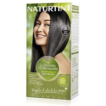 NATURTINT Biobased, Coloración sin amoniaco, 1N Negro Ébano, 100% cobertura de canas, Ingredientes vegetales, Color natural y duradero, 170 ml