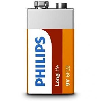 Philips LongLife - Batería, 9V, 1-blister