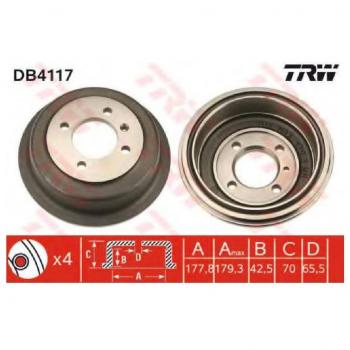 TRW Automotive AfterMarket DB4117 tambor de freno