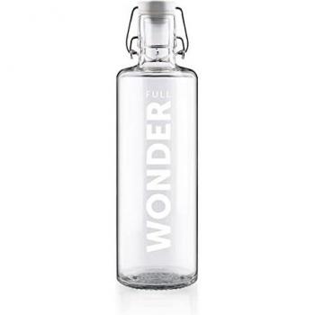 Soulbottle 1,0 l • wonder full • Botella de cristal • Sin plástico, sostenible