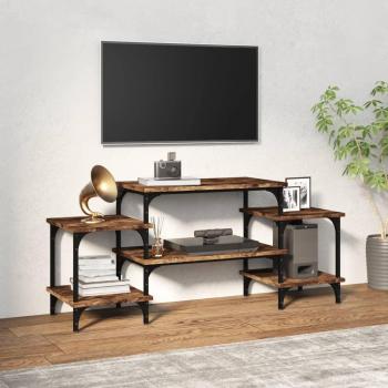Soporte TV Madera Multicapa Roble Ahumado 117x35x52 cm