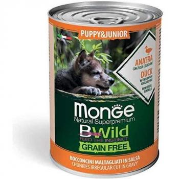 Pack 6 Monge Bwild Puppy Paté de Pato Sin Cereales