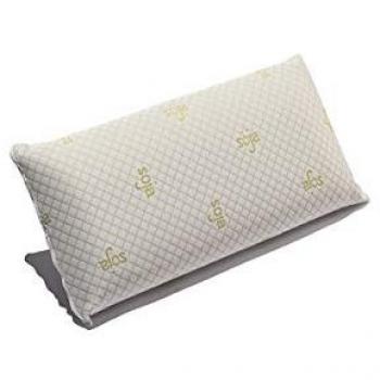 Pack 2 Almohadas Viscoelásticas de Soja Ergonómicas 90x40 cm Firmeza Media Desenfundables Color Blanco