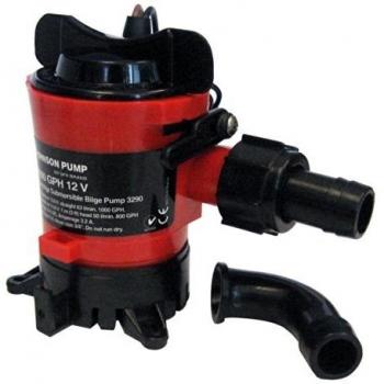 JOHNSON PUMP 32703 750 GPH BILGE PUMP 3/4 INCH HOSE 12V DURA PORT
