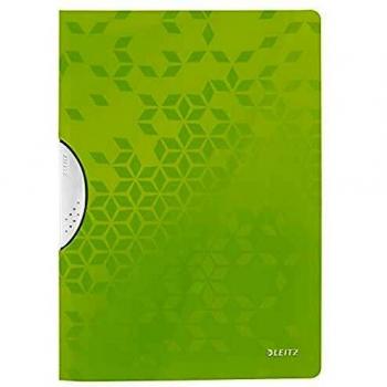 Carpeta ColorClip A4 Leitz WOW, Capacidad para 30 Hojas, Plástico Flexible, Verde