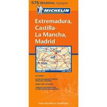 Mapa Regional Michelin 576 Extremadura, Castilla La Mancha y Madrid