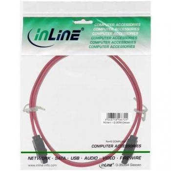 Cable SATA 6Gb/s con Pestaña de Seguridad, 0,5m, Color Rojo