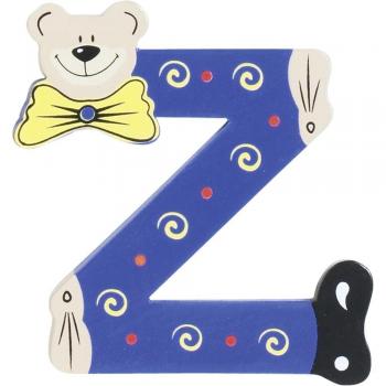 Letra Z de Madera Personalizable Oso para Guardería - 10 cm