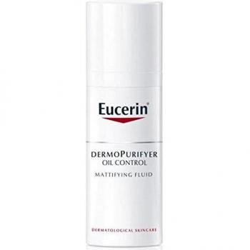 Eucerin DermoPurifyer Fluido Matificante 50ml - Tratamiento facial para piel grasa y propensa al acné, con propiedades matificantes, no comedogénico, ayuda a reducir el brillo y los imper