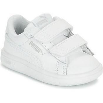 Zapatillas para Niño Puma Smash 3.0 en Color Blanco, Modelo de Piel