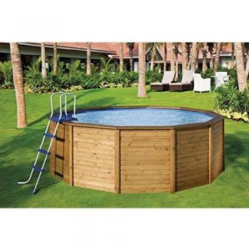 Piscina Madera Panelada K2O 375x127 cm Depuradora de Cartucho 2.006 L/H con Escalera