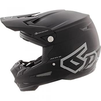 6D Casco de Cross ATR-2 Sólido Mate Negro XL