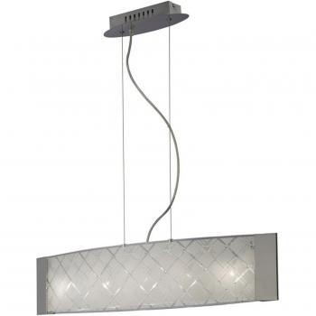 Lámpara colgante de techo Aries 5 luces cromo pulido y vidrio