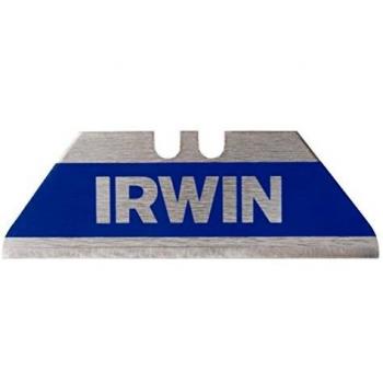 IRWIN 10505824 - Cuchilla trapezoidal de seguridad Bi-Metal Azul, 50 uds., dispensador