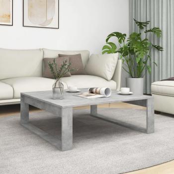Mesa de centro vidaXL de aglomerado gris hormigón 100x100x35 cm, madera de ingeniería disponible en negro, roble sonoma y gris hormigón, mesita de salón o comedor, auxiliar mesa de café