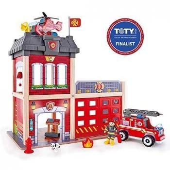 Hape City Fire Station| Wooden Kid’s Toy, Stimulates Key Motor Skills and Promotes Team Play
