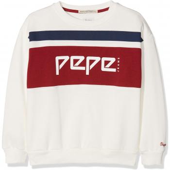 Pepe Jeans Sibila JR, Sudadera para Niñas, Blanco