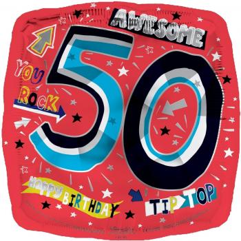 Globo de la hoja Hombre Simon Elvin Feliz 50 cumpleaños