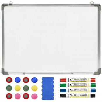 Pizarra Magnética Borrable en Seco Blanca 120 x 90 cm + Accesorios