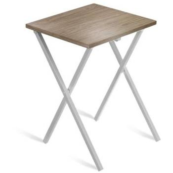 Mesa Auxiliar Plegable Nordic de Madera y Metal | 34 x 40 x 50 cm | Ideal para Terraza