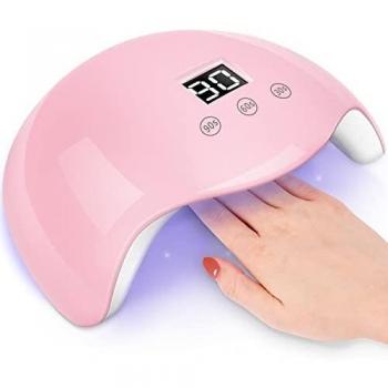 Lampara Secadora de Uñas LED/UV para Esmalte de Uñas de Gel Lampara Led Uñas automático con 3 temporizadores preestablecidos