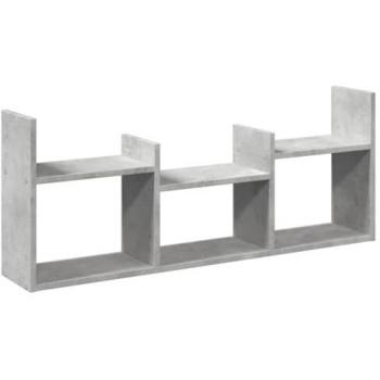 Mueble de pared de madera de ingeniería gris hormigón 100x18x40 cm
