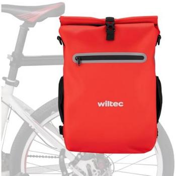Bolsa Versátil para Bicicletas 20 L Roja Impermeable con Compartimento para Portátil y Fácil Instalación en Portabultos