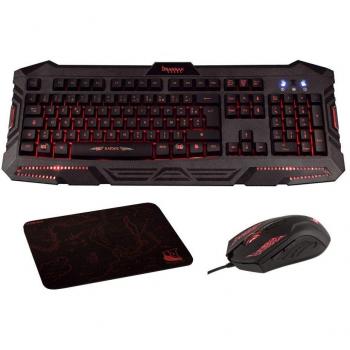 Pack Gaming Drakkar RAIDER: Teclado, Ratón, Alfombrilla y Antivirus