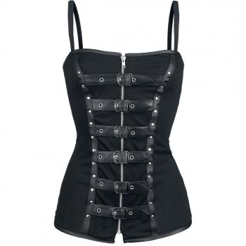 Burleska Biker Top Mujer Negro L
