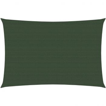 Parasol vela 160g/m² verde oscuro 2,5x4,5 m en HDPE