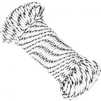 Cuerda para barco trenzada de poliéster blanco 3 mm x 50 m