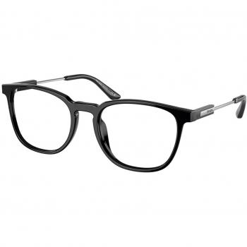 Prada PR 19ZV 1AB1O1 Men's Black Prescription Eyeglasses - Acetate Frame, Size 51, Blue Light Block Available